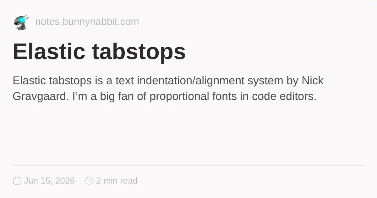 Elastic tabstops