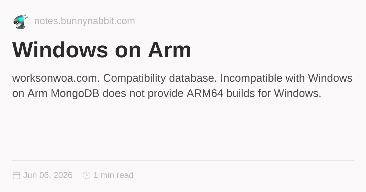 Windows on Arm